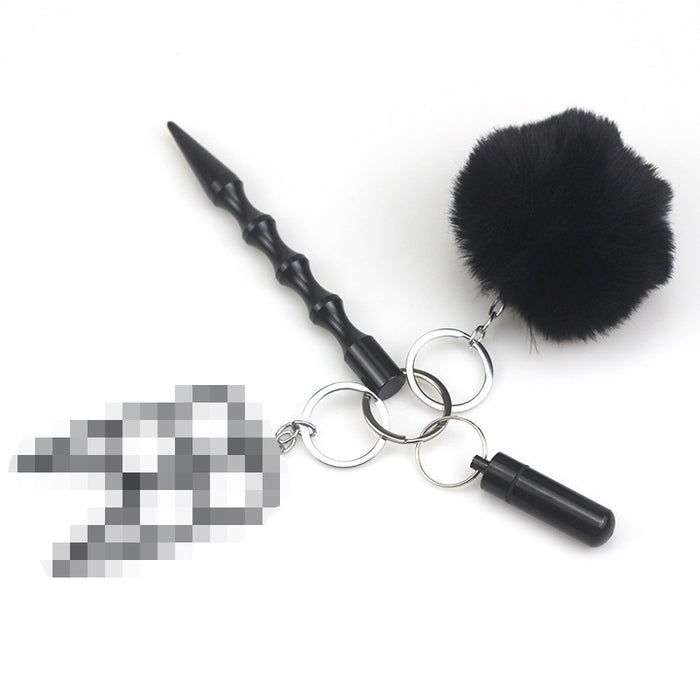 Wholesale Hair Ball Multifunctional Alloy Keychain 7-piece Set JDC-KC-TouMS064