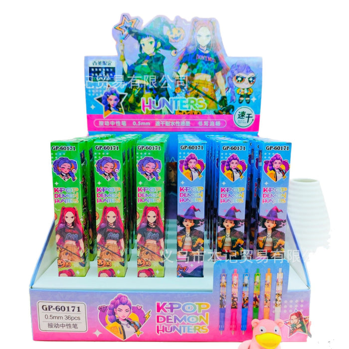 Wholesale cute cartoon 0.5mm student clickable ballpoint pens