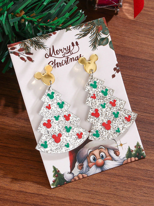 Wholesale fashion creative acrylic Christmas earrings