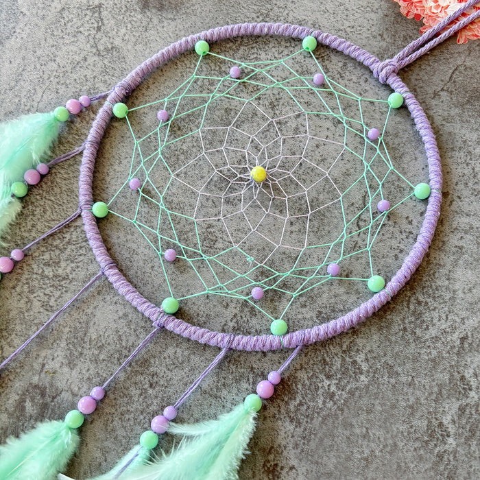 Wholesale Hand Knitted Pampas Grass Dreamcatcher Pendant Nordic Style Wall Decor MOQ≥2