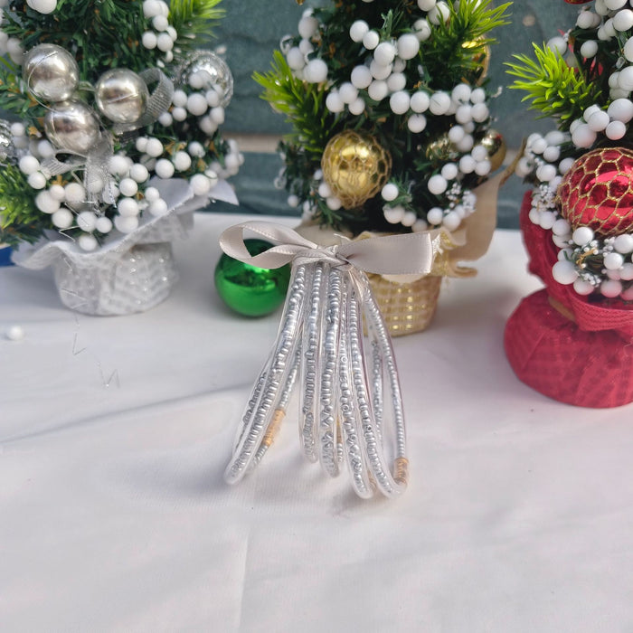 Wholesale 6-layer ribbon silicone tube Christmas bracelet