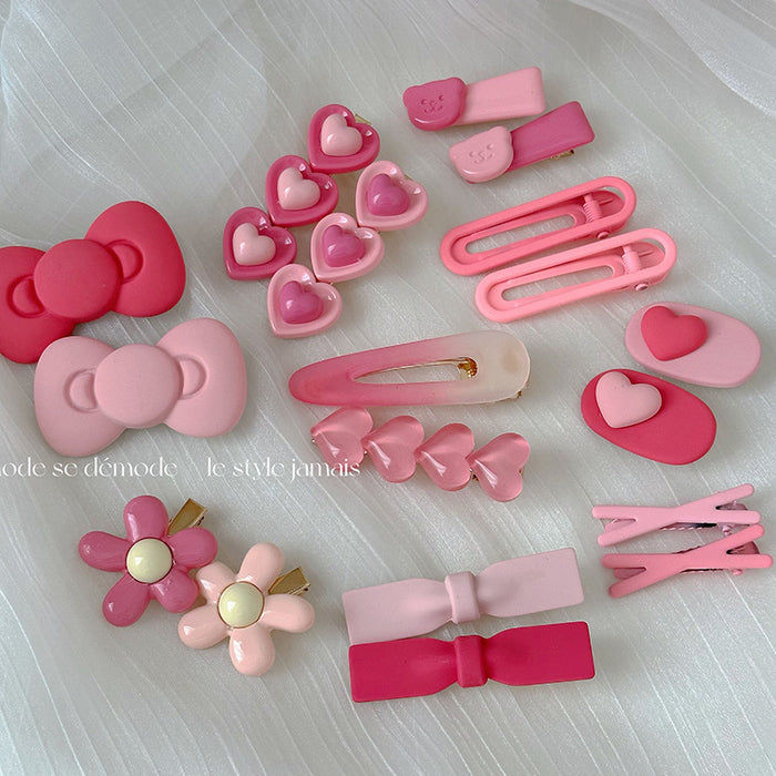 Wholesale Plastic Pink Cute Children's Hairpin JDC-HC-Qianq015
