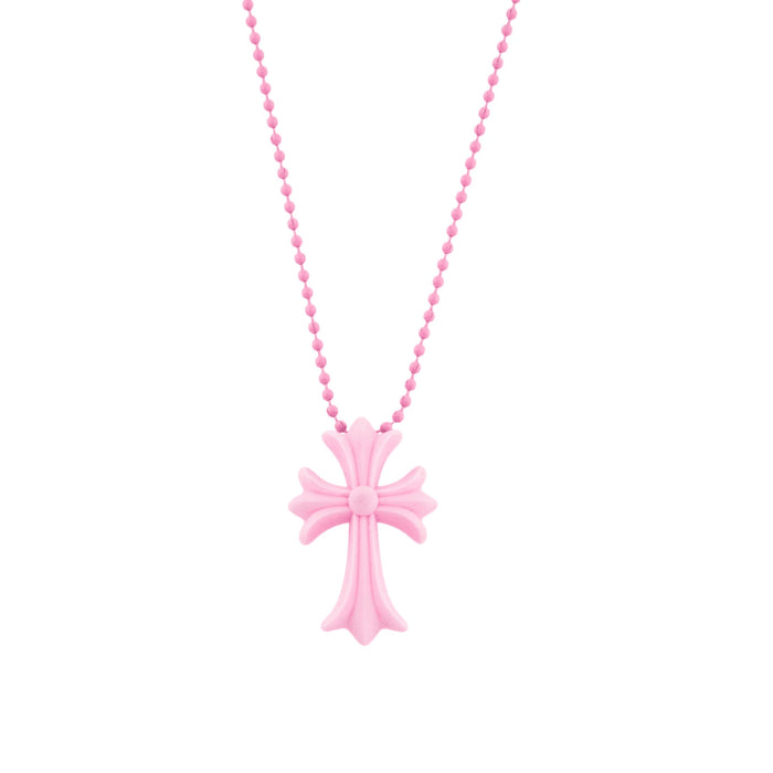 Wholesale Punk hip-hop limited edition colorful cross versatile women's necklace