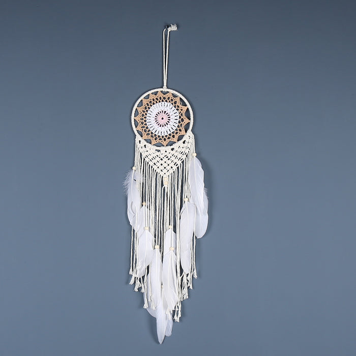 Wholesale Bohemian Dreamcatcher Wall Hanging Beige Cotton Rope Home Decor