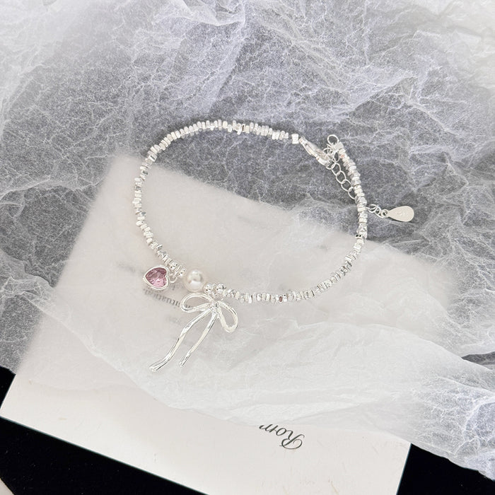 Wholesale Love bow pearl bracelet bracelet with simple and versatile design, new model