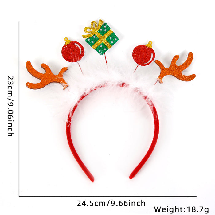 Wholesale Christmas Cartoon F Hair Hoop Plastic Reindeer Snowflake Headband Holiday Party Hair Accessory