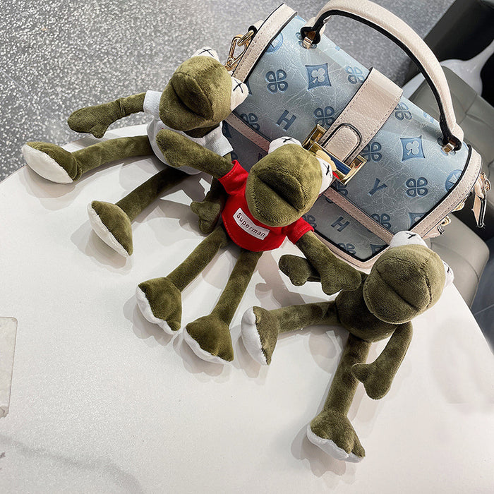 Wholesale Cute frog plush doll pendant stall doll stall doll bag keychain plush toy
