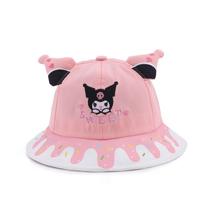 Wholesale Children's cartoon sun hat, girls' sun hat, fisherman's hat, large eave basin hat, sun hat, tourism