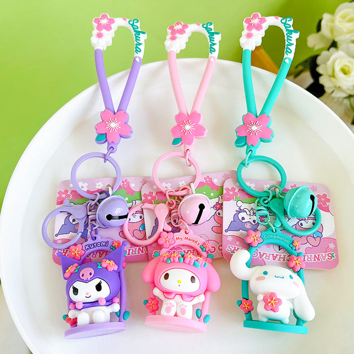 Wholesale Cute swing key chain creative exquisite bag pendant couple small gift car keychain