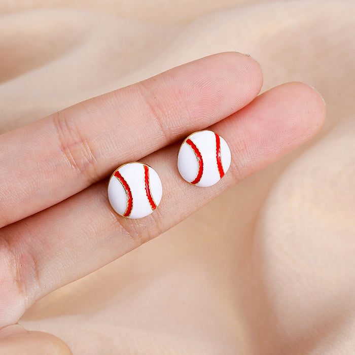 Wholesale Ball earrings set, personalized trend, simple, cute, compact, fashionable, commuting, dating, tourism wholesale