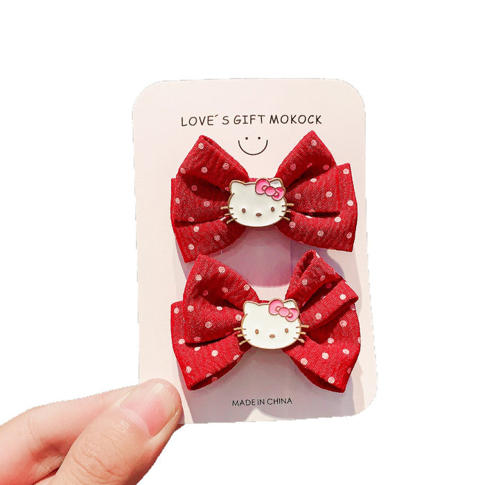 Wholesale Fabric Hairpin Bow Hair Clip Sweet Side Clip Bangs Hair Accessory