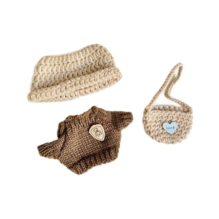 Wholesale Knitted Baby Clothes Plush Doll Baby Clothes Accessories