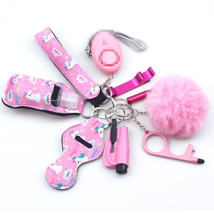 Wholesale Diving Fabric 10-piece Metal Keychain JDC-KC-TouMS001