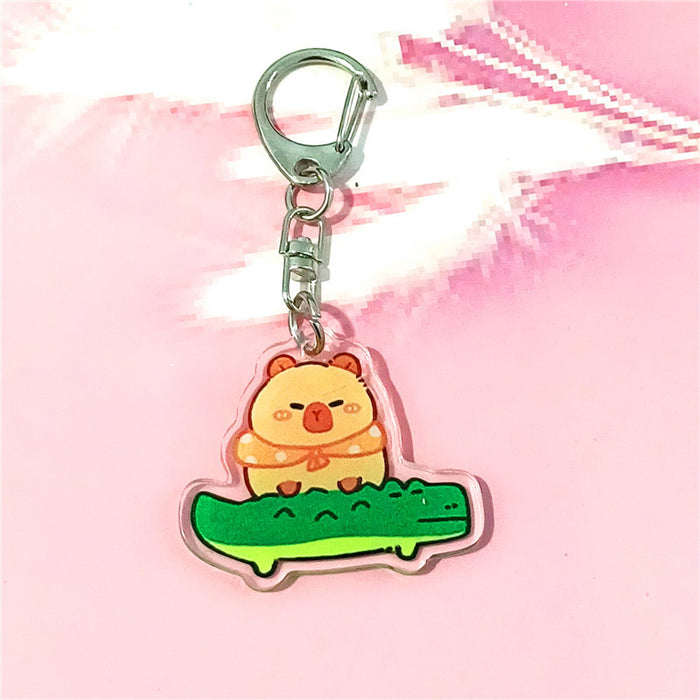 Wholesale Cartoon Keychain Acrylic Double-Sided Key Ring