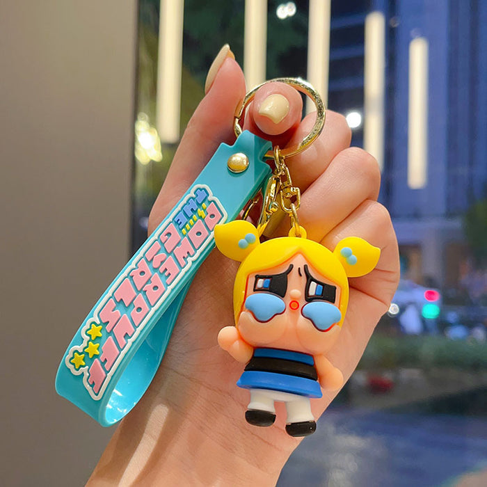 Wholesale Girls Keychain Crying Baby Pendant Bag Car Key Chain Doll Machine Gift Manufacturer