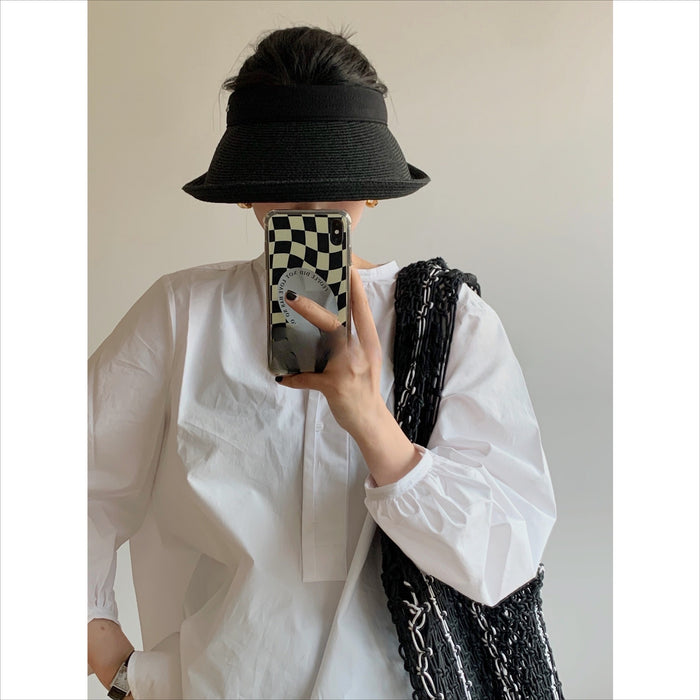 Wholesale Sunscreen hollow roof straw hat, large eave sunshade hat, UV resistant sunshade straw hat