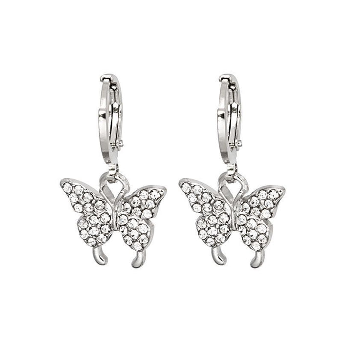 Wholesale  Diamond Butterfly Ear Buckle All-match Earrings