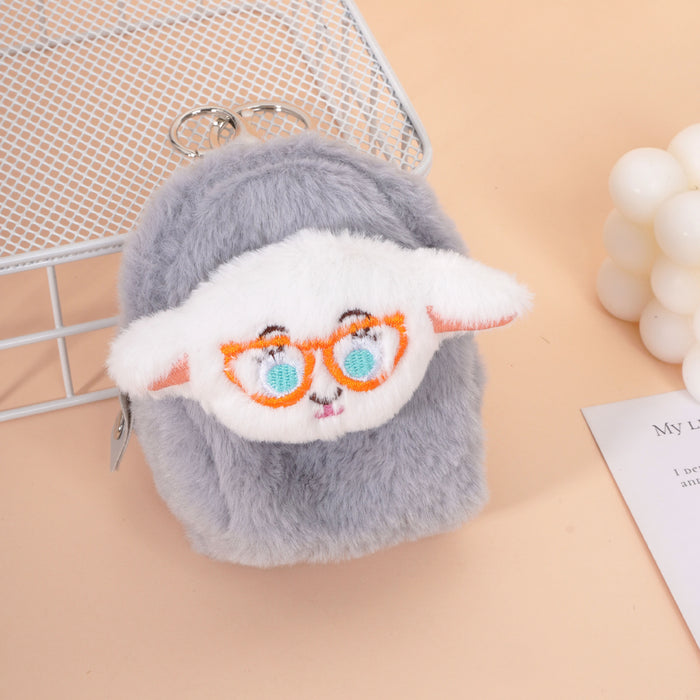 Wholesale Plush coin purse,  cute bunny and fox key pouch