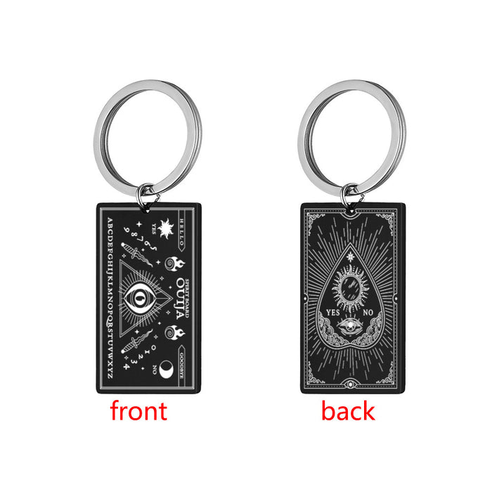 Wholesale Stainless Steel Laser Engraving Keychain JDC-KC-HuanYu033