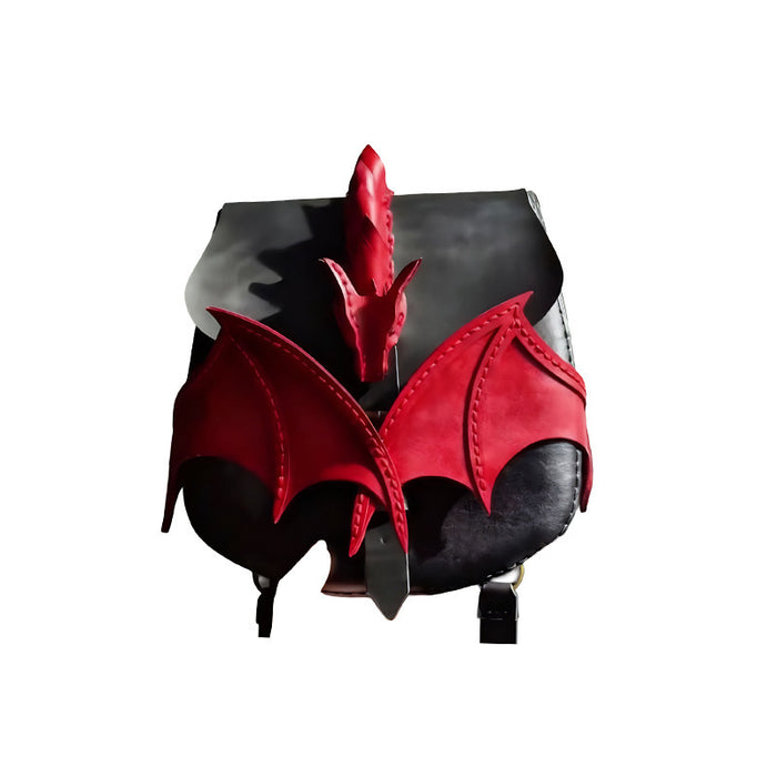 Wholesale Retro Magic Dragon Small Round Crossbody Bag  Bat Contrast Color Trendy Fashion Gift