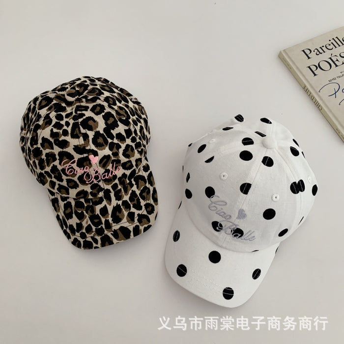 Wholesale Baseball Cap with Fashionable Letter Embroidery and Leopard Print Sunshade Hat