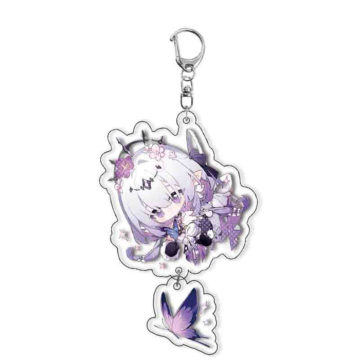 Wholesale Layered acrylic keychain game merchandise figurine cute bag accessory