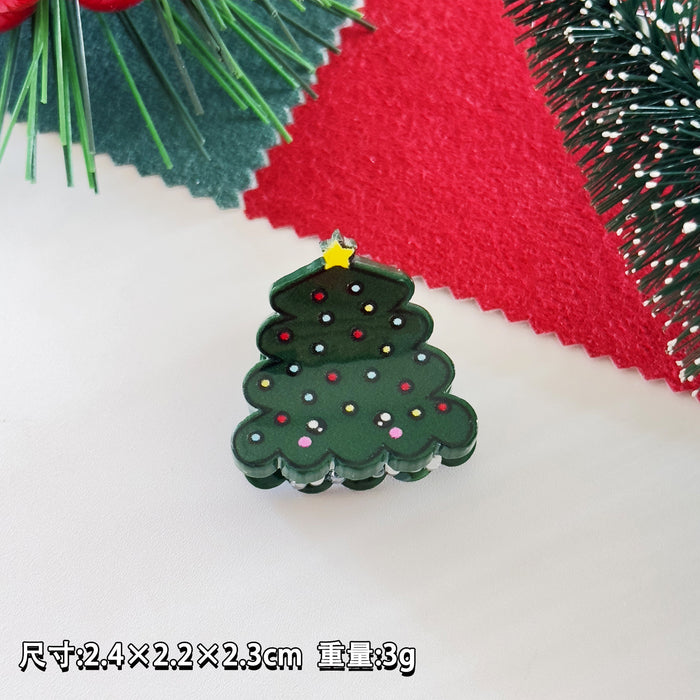 Wholesale Christmas small hairpin gingerbread man Christmas tree snowman small clip cute  hairpin holiday hair accessories