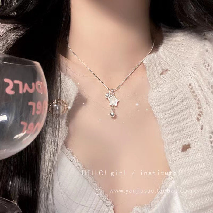 Wholesale Shell star pendant necklace, light luxury, niche, high-end, sweater chain accessory