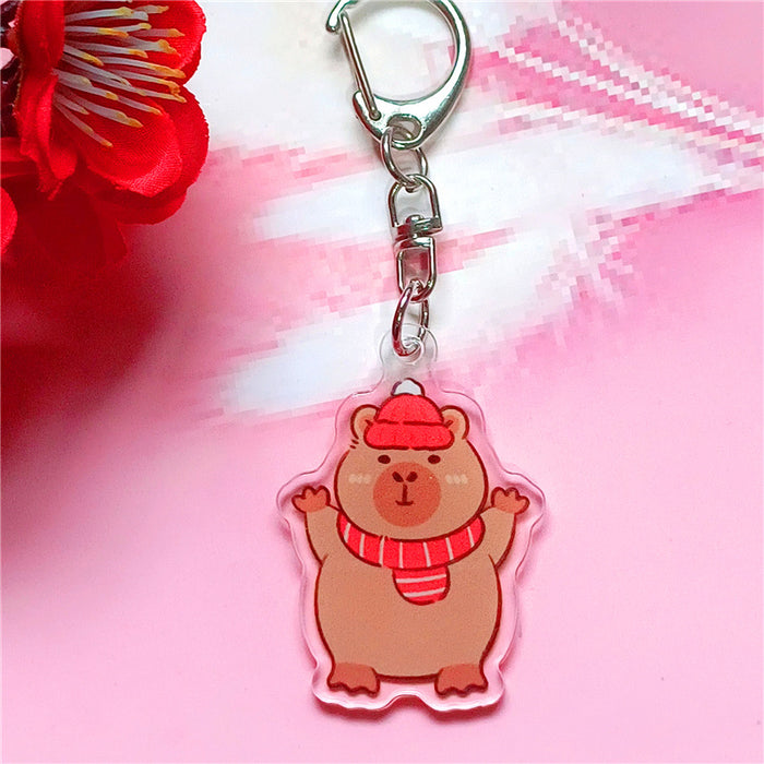 Wholesale Cartoon Keychain Acrylic Double-Sided Key Ring