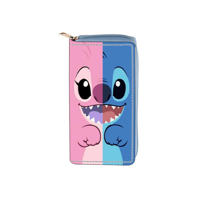 Wholesale Anime Peripheral Stitch PU Long Zipper Wallet 782 Stitch Wallet Printing JDC-WT-DengX001