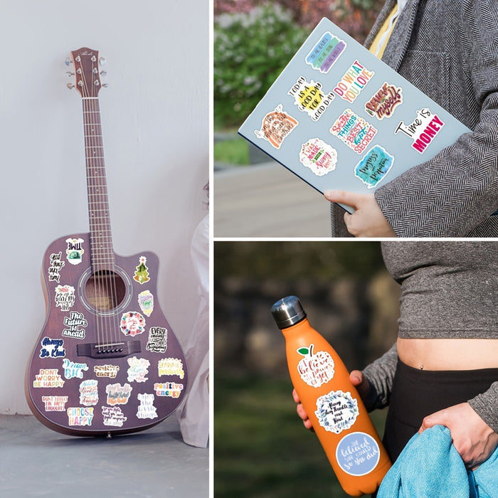 Wholesale 150pcs Inspirational phrase cartoon graffiti stickers to decorate notebooks and luggage