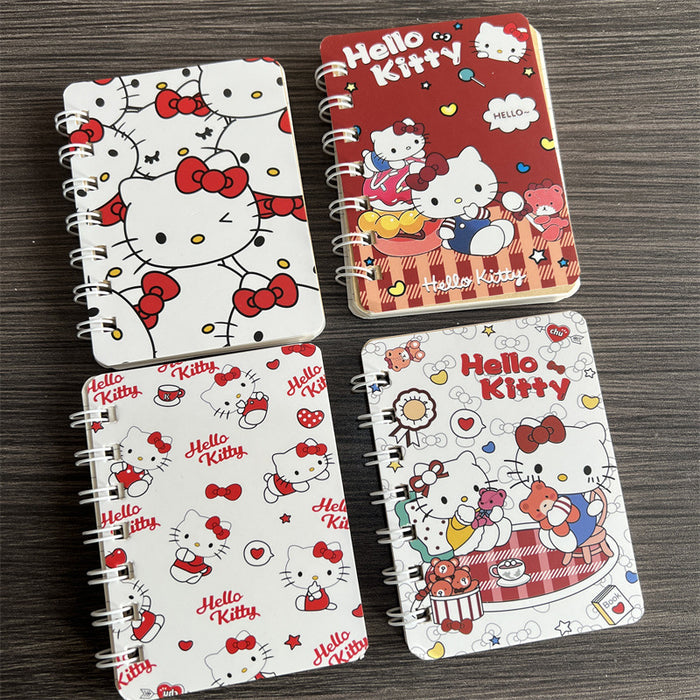 Wholesale 4 Sets of A7 Small Coil Cartoon Paper Notebook JDC-NK-YYC003