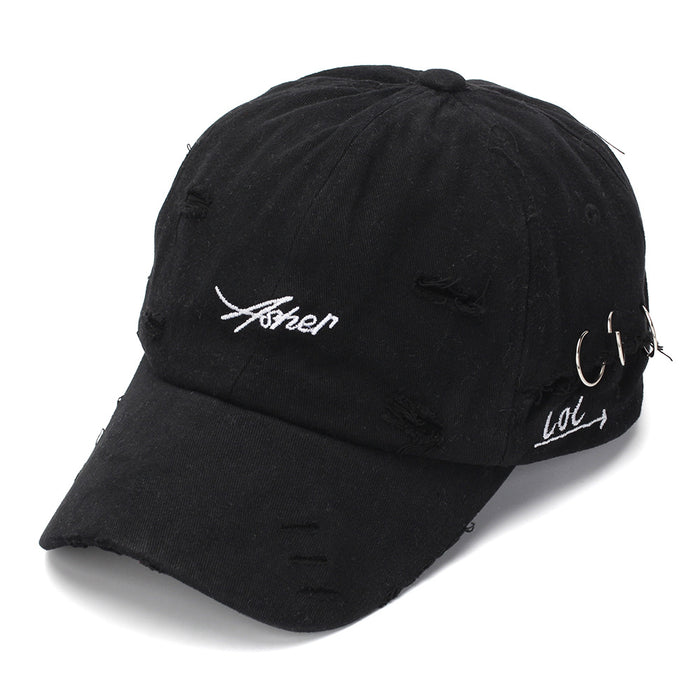 Wholesale Distressed Embroidered Letter Baseball Cap Sun Protection Everyday