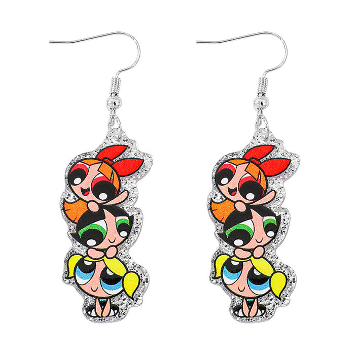 Wholesale Cute acrylic cartoon earrings