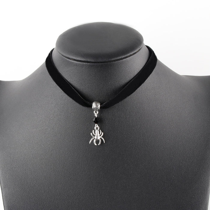 Wholesale Punk Velvet Retro Spider Collar Necklace Jewelry Gift