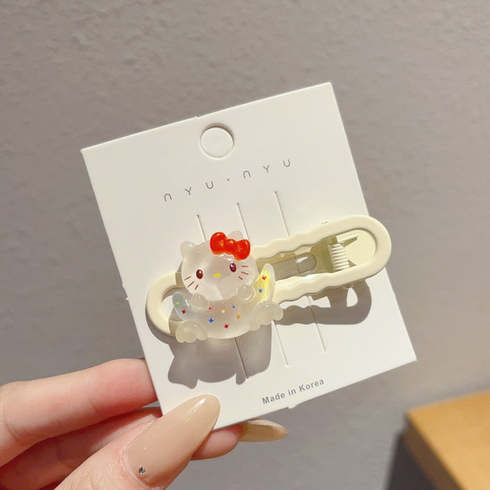 Wholesale Luminous Kidsren' s Cute  Hairpin Little Girl' s Forehead Headdress Girl' s Bangs Hairpin Baby Luminous