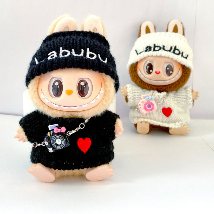 Wholesale Wear red heart sweater with letters and a hat,  a little bear knitted hat,  and a baby clothes