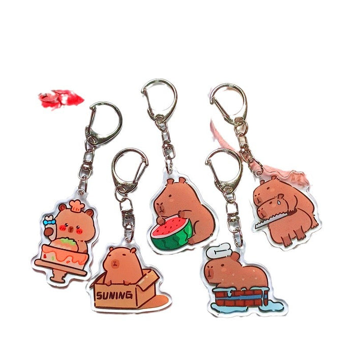 Wholesale Cartoon Keychain Acrylic Double-Sided Key Ring