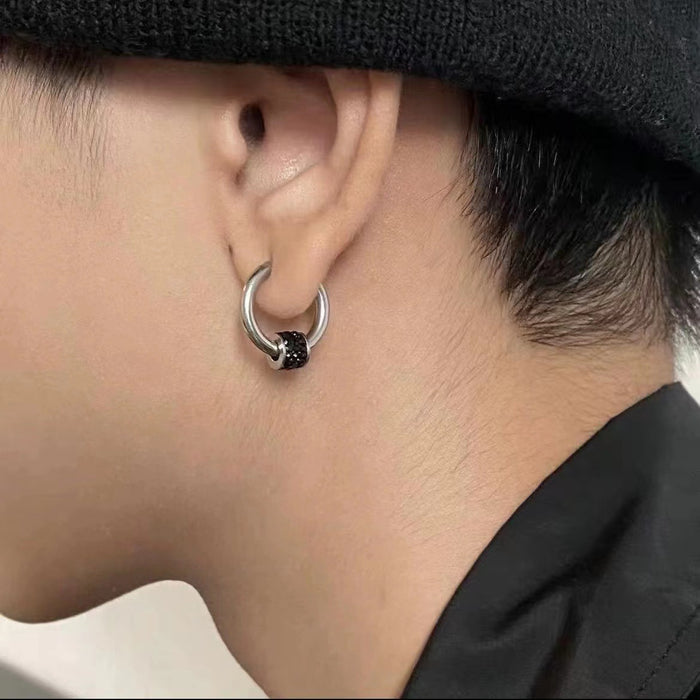 Wholesale Earrings, men's zirconium inlaid pendant, versatile and high-end design, personalized accessories, women's accessories