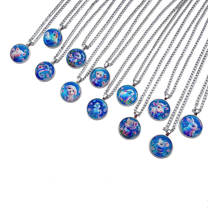 Wholesale Luminous Zodiac Alloy Necklace