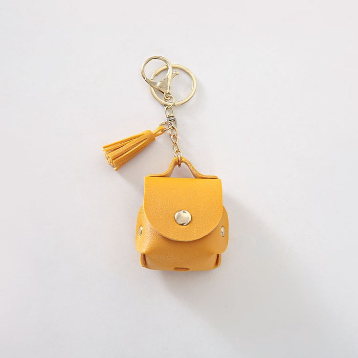 Wholesale Earphone Cover Leather Keychain JDC-KC-YueL002