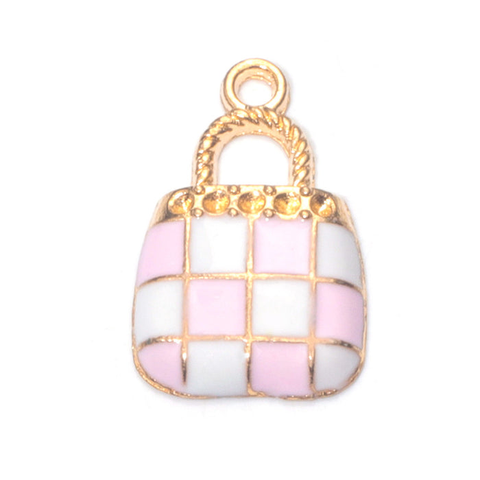 Wholesale Chic Pink Alloy Oil Drip DIY Jewelry Charms Crown Theme for Bracelet Necklace Bag Decoration