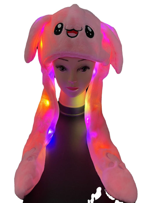 Wholesale Bunny hat with moving ears cute plush warm hat
