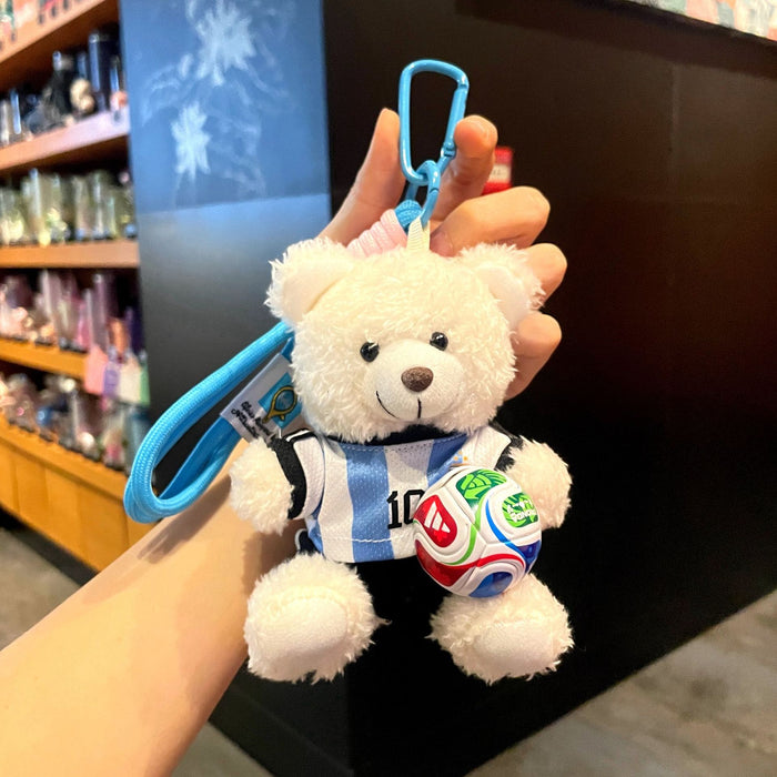 Wholesale Plush Football Bear Keychain - World Cup Fan Gift Accessory