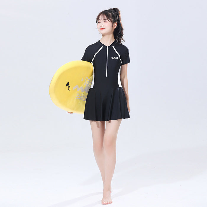 Wholesale New swimsuit, hot spring quick drying girl one-piece skirt set