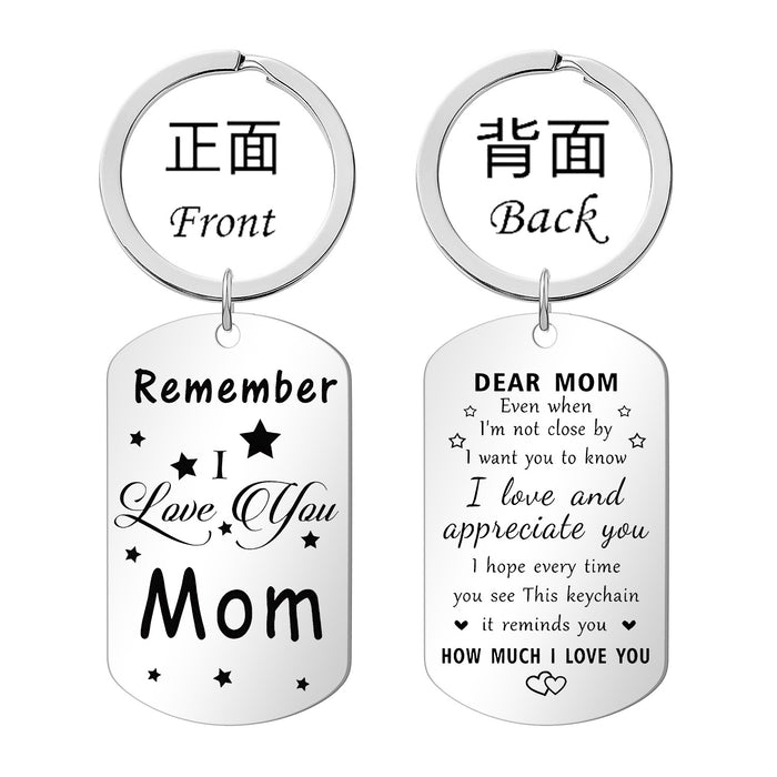 Wholesale Stainless steel keychain commemorative gift engraved keychain pendant