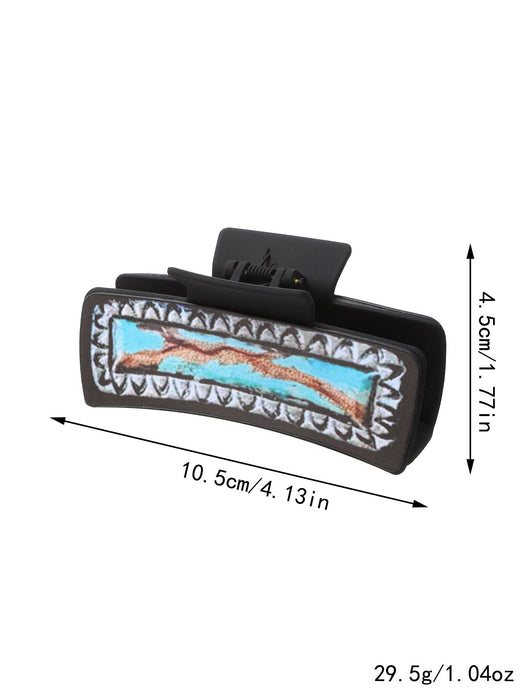 Wholesale Western Wind Cactus Sunflower Pattern Grab Clip Women Shark Clip Hairpin