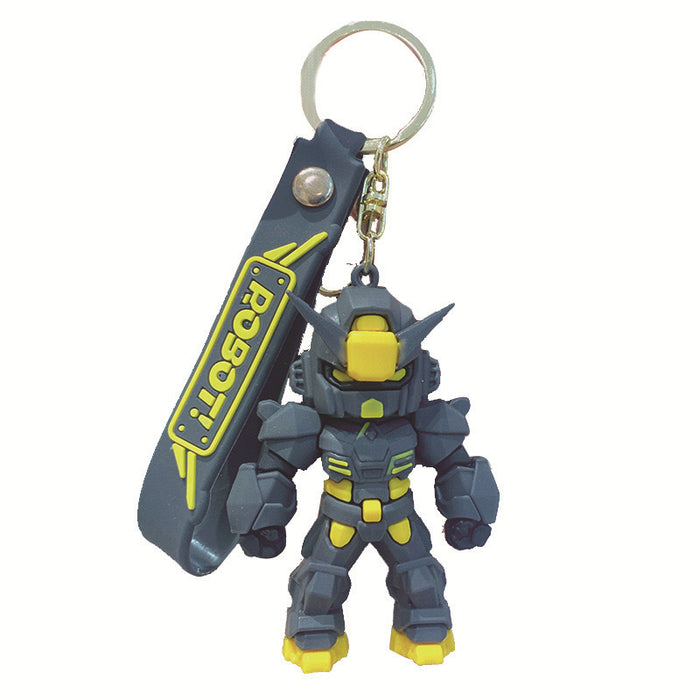 Wholesale Cartoon warrior keychain tide play doll car key chain bag car pendant claw machine gif