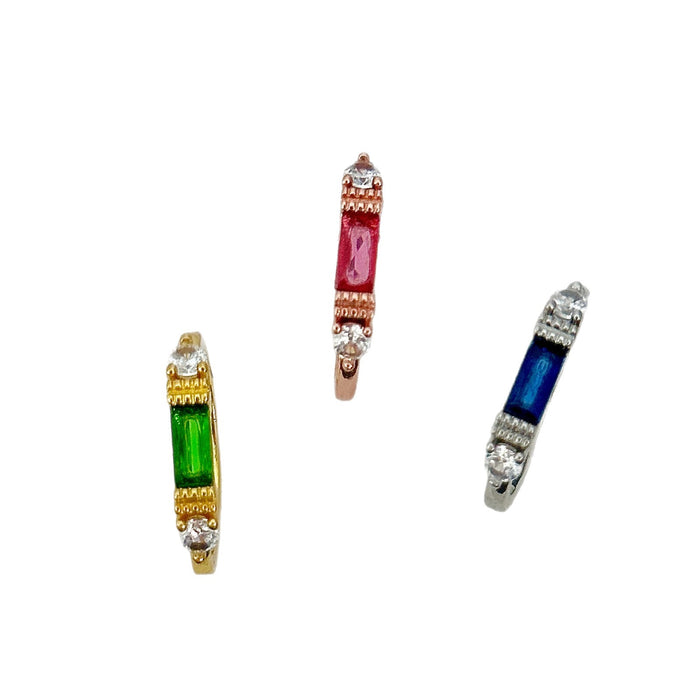 Wholesale Rose Gold Grandmother Green Blue Zircon Ring