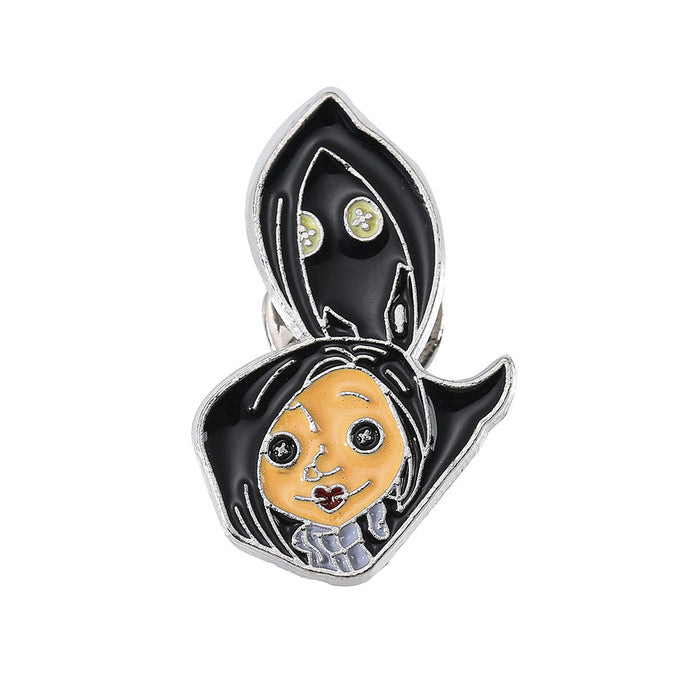 Wholesale Fashion Cartoon Metal Brooch Pin Fun Character Badge For Clothing Bag And Backpack Resale Accessory
